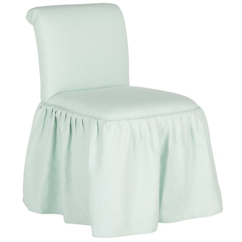 SAFAVIEH Kizzy Linen Vanity Chair - 19.7" x 23.6" x 31.9" - 20Wx24Dx32H