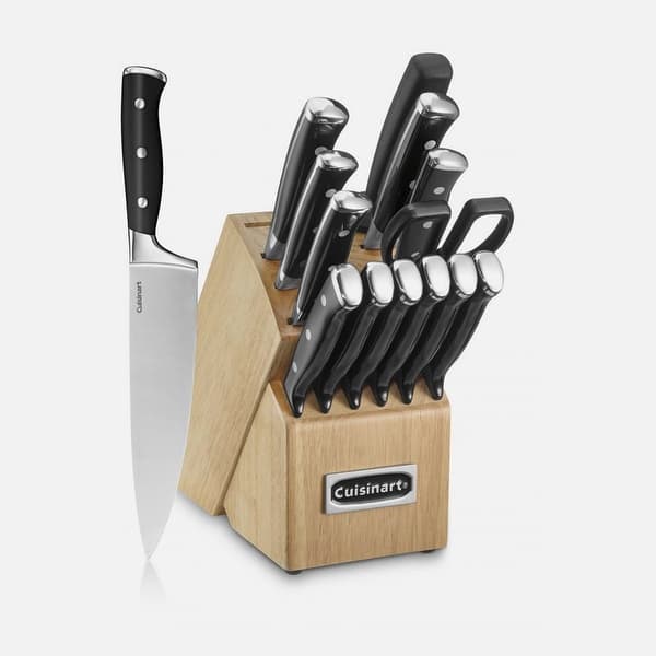 Cuisinart 15pc Black Triple Rivet Cutlery Block Set