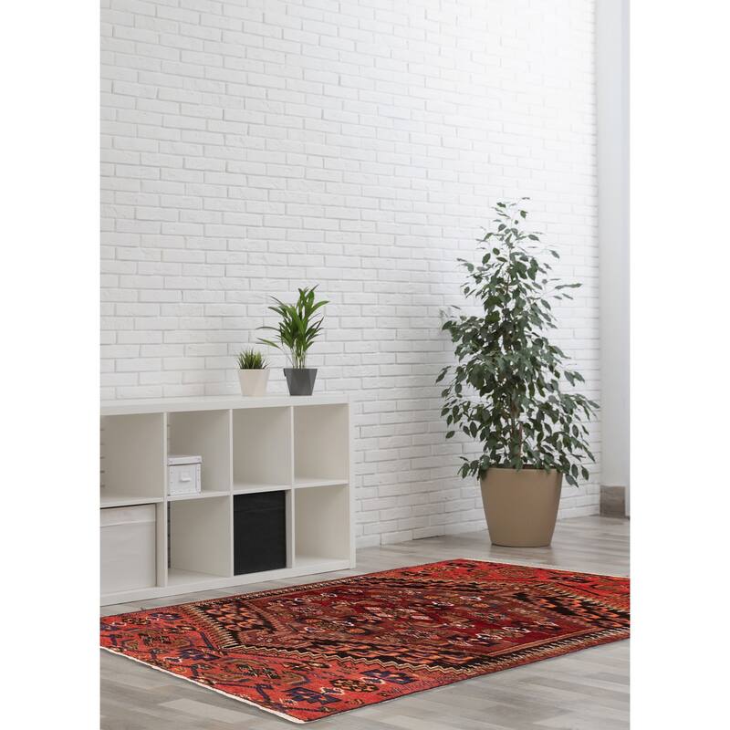 ECARPETGALLERY Hand-knotted Andelz Red Wool Rug - 2'11 x 5'10