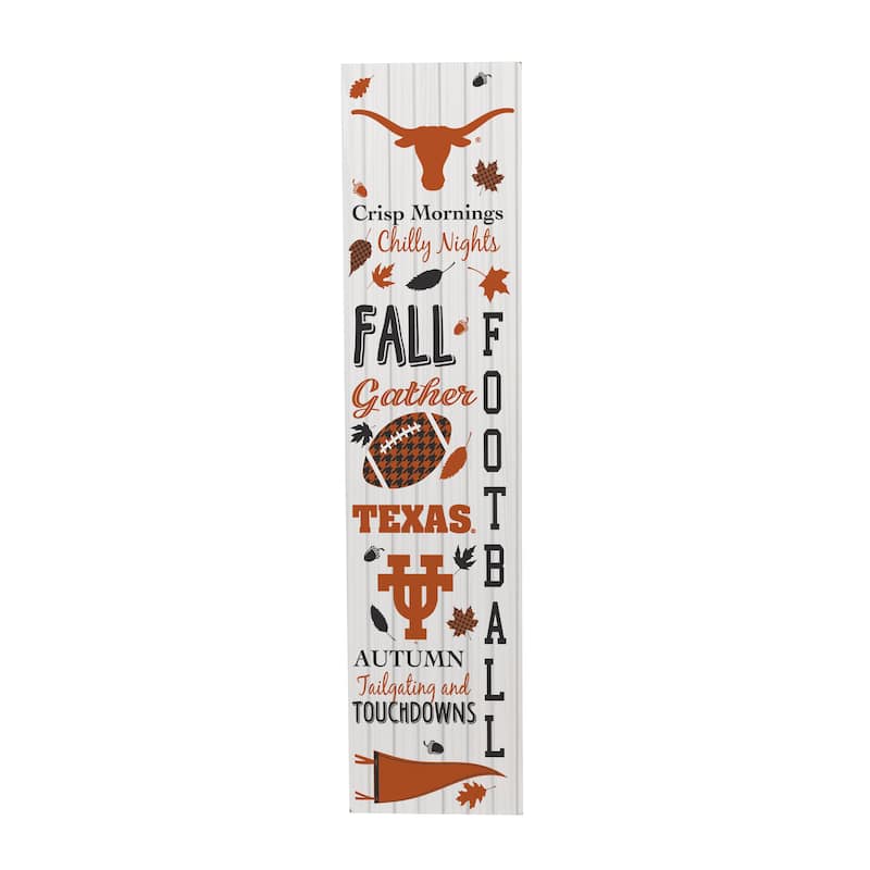 47" Double Sided Seasonal Porch Leaner, University of Texas - 47" x 11.25"