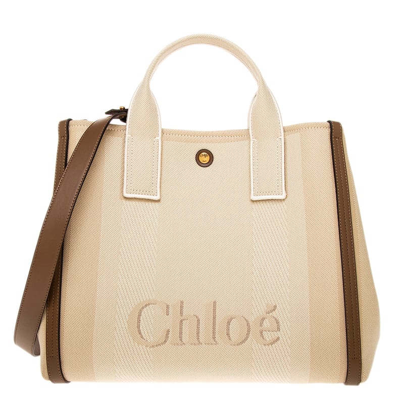 Chloe Carry Tote in Canvas - Vegetal Beige