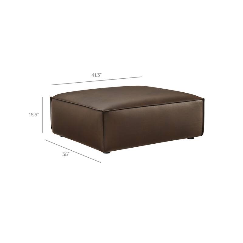 Restore 4-Piece Vegan Leather Modular Sofa Set with Ottoman