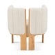 preview thumbnail 20 of 28, Christopher Knight Home - Chris Upholstered Boucle Dining Chairs with Rubberwood Frame Set of 4