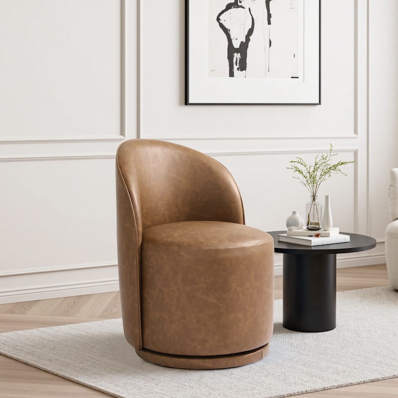 UIXE Modern Upholstered Swivel Armless Side Dining Chairs