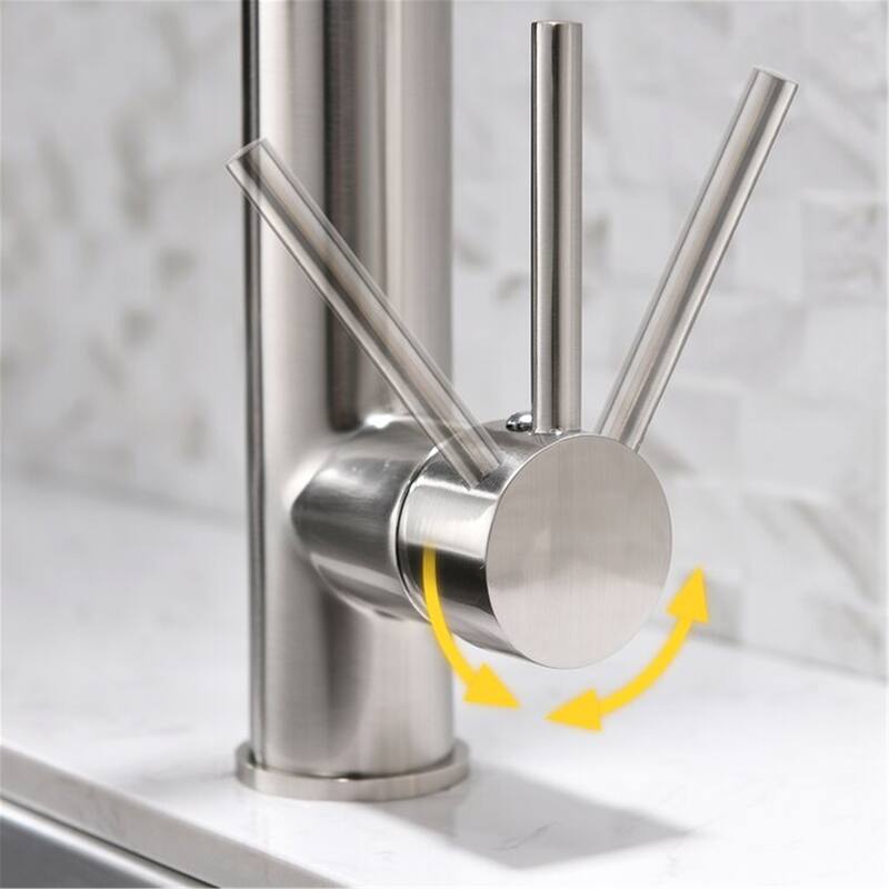 Kitchen Faucet w/ Pull Down Sprayer, Single Handle Kitchen Sink Faucet
