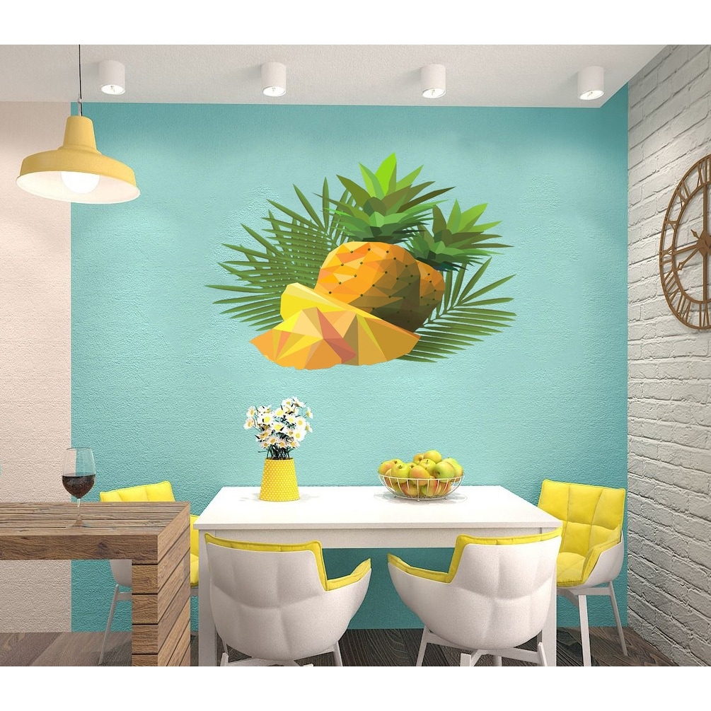 Shop Pineapple Polygonal Wall Decal Pineapple Polygon Modern Kitchen Wall Art Sticker Overstock 31772725