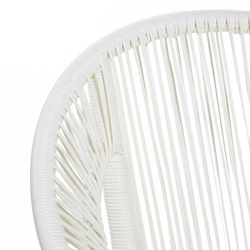 Plastic Rattan Outdoor Chair - Black or White- Roche River Decor