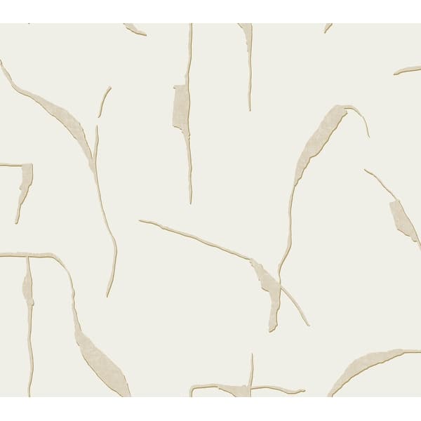 slide 2 of 6, Nikki Chu Ivory Coast Caramel and Gold Premium Peel and Stick Wallpaper