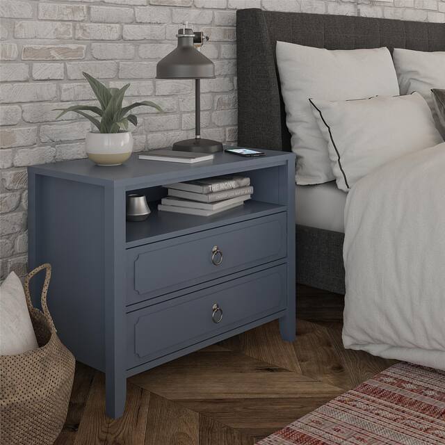 The Novogratz Her Majesty 2 Drawer Nightstand