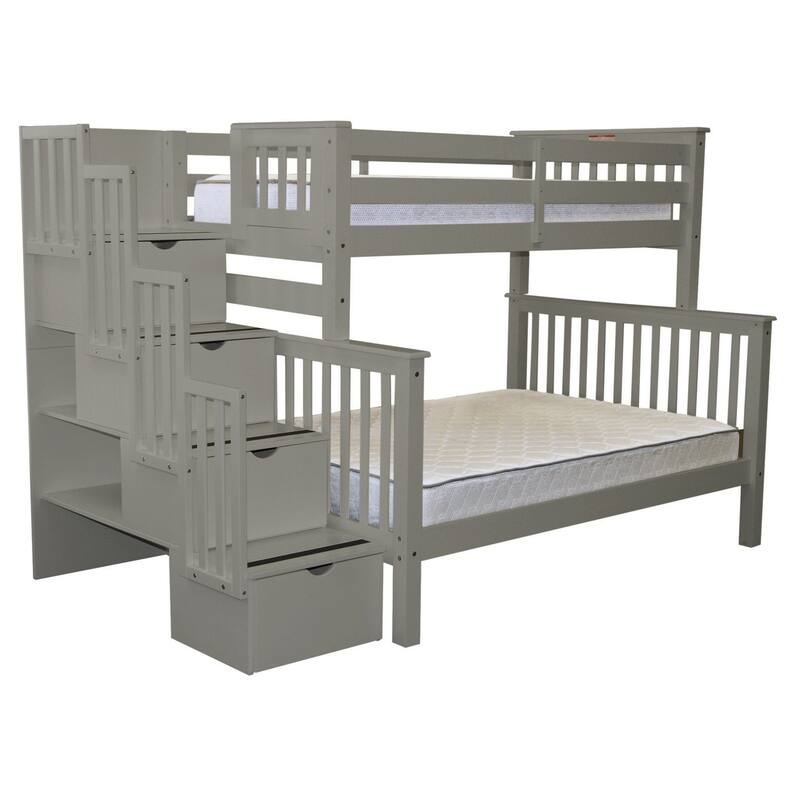 Taylor & Olive Trillium Twin over Full Stairway Bunk Bed