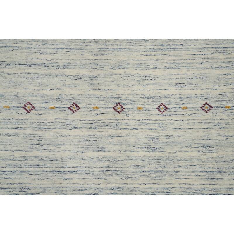 Hand Knotted Oriental 100% Wool Carpet Tribal Animal Pictorial Beige & Ivories Gabbeh Area Rug - 7' 9'' X 4' 11''