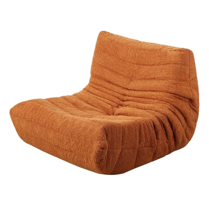 L Shaped Bean Bag Chair with Armrests and Storage Pocket - 38.98 x 36.22 x 28.35 inches