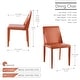 preview thumbnail 16 of 38, Porthos Home Fei Dining Chairs Set of 2, Bridle Leather and Steel