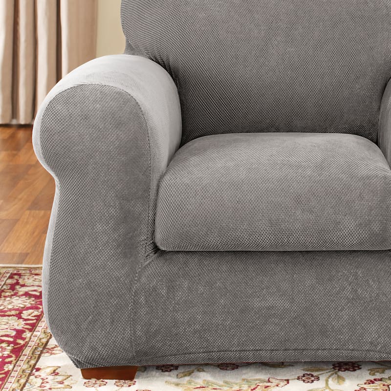 SureFit Stretch Pique 2 Piece Chair Slipcover