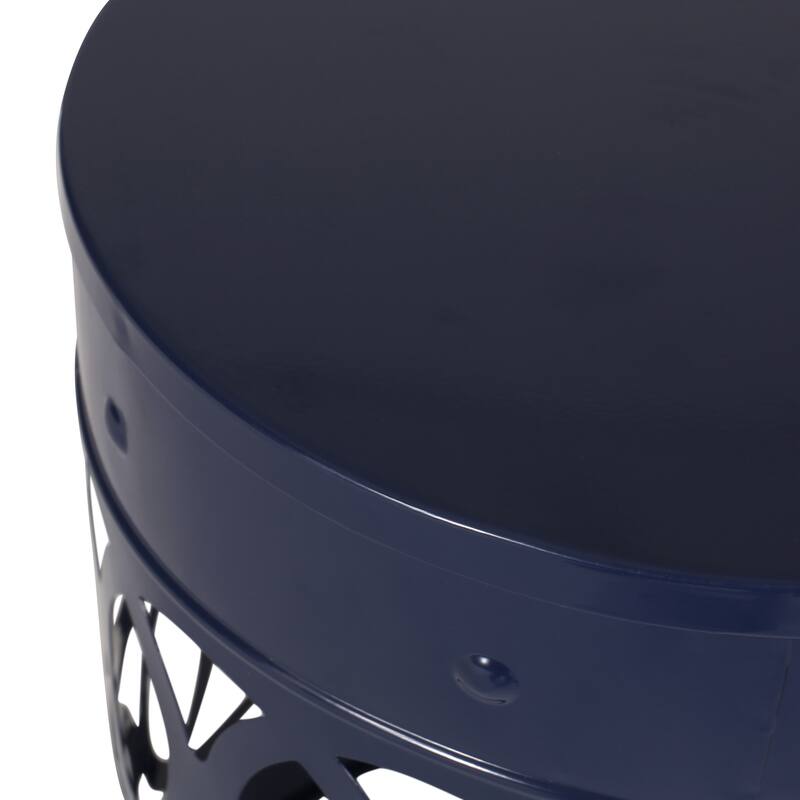 Outdoor Delight Powder-coated Iron End table, Set of 2, Black