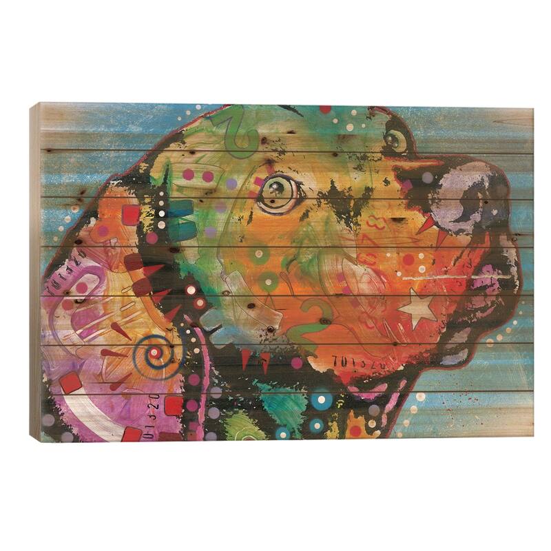 Retriever Print On Wood by Dean Russo - Multi-Color - 18x26x1.5