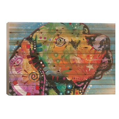 Retriever Print On Wood by Dean Russo - Multi-Color
