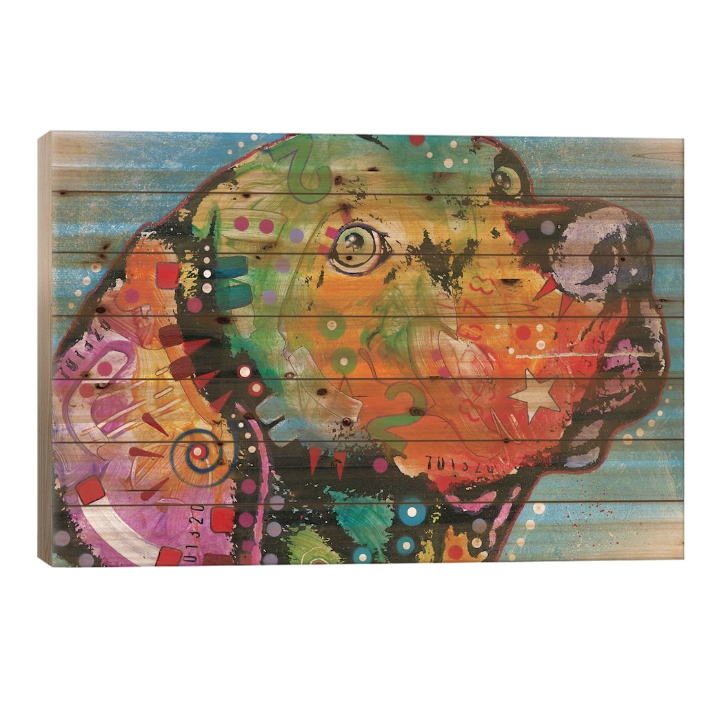 Retriever Print On Wood by Dean Russo - Multi-Color