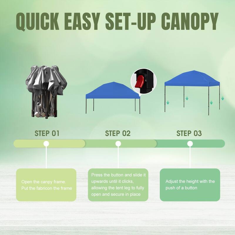 10x10 Pop Up Canopy - Beach Tent with One Push Setup - Easy Outdoor Sun Shade for Events,Parties,Camping With Silver Coated Top