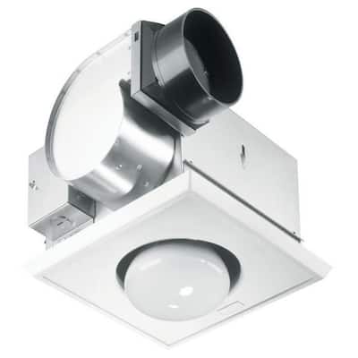 Broan 162M 70 CFM One-Bulb Ventilation Fan with Heater and Infrared