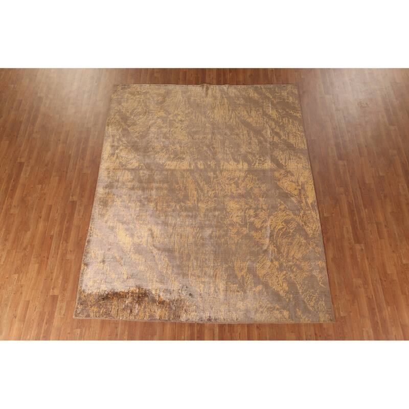 All-Over Abstract Area Rug Hand-Knotted Wool Carpet - 7'7"x 9'8"