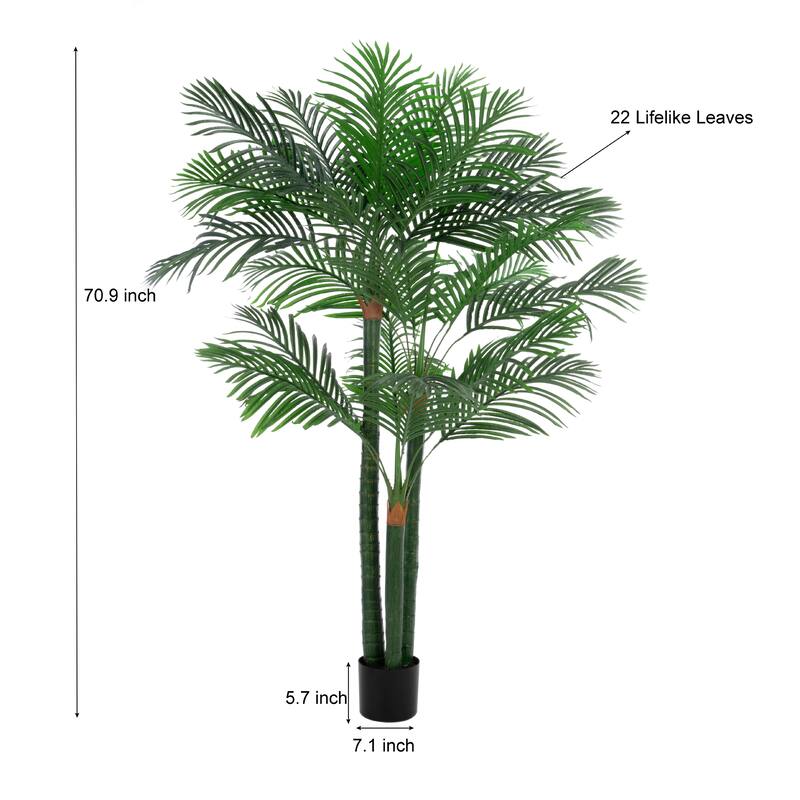 7.9' Golden Cane Artificial Palm Tree