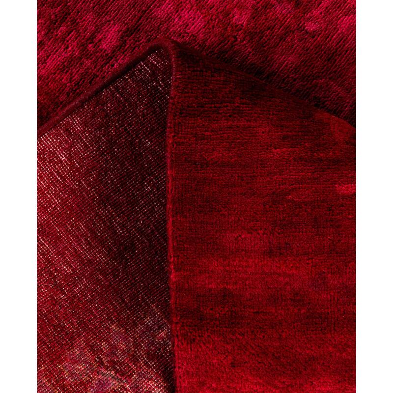 Overdyed One-of-a-Kind Hand-Knotted Area Rug - Red - 3' 1" x 5' 0"