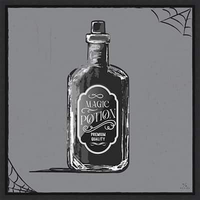 Haunted Halloween VII by Hm Design Framed Canvas Wall Art Print