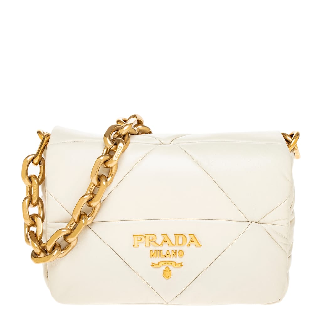 Prada Nappa Leather Padded Shoulder Bag