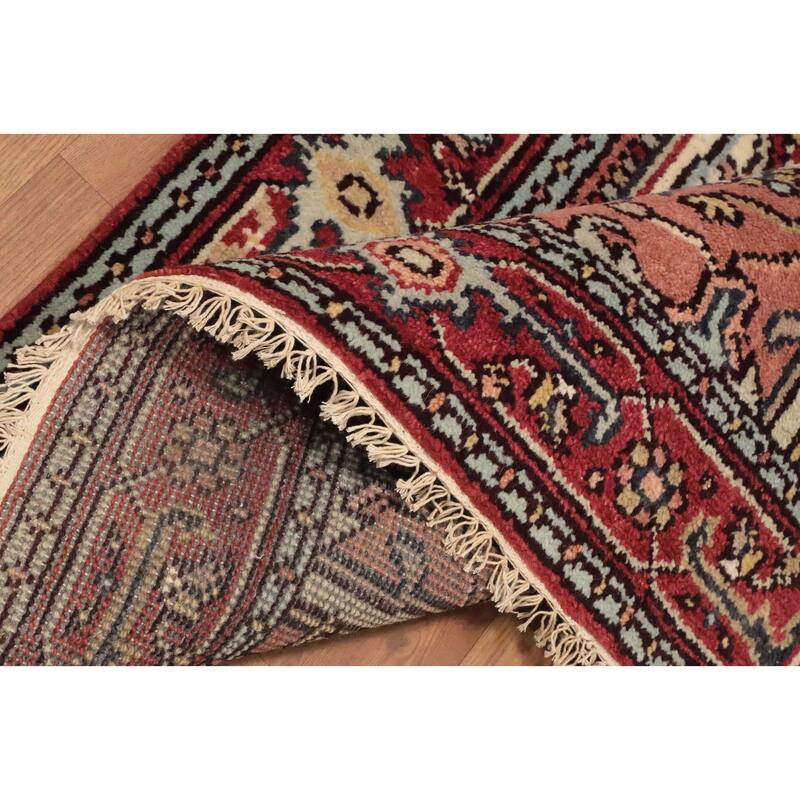 Hand Knotted Oriental 100% Wool Carpet Traditional Medallion Beige & Ivories Heriz (serapi) Area Rug - 5' 10'' X 4' 0''