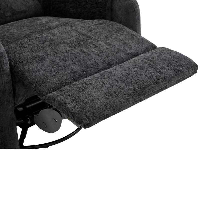 Christopher Knight Home - Solara Upholstered Swivel Rocker Recliner Chair with Massage and Side Storage Pocket