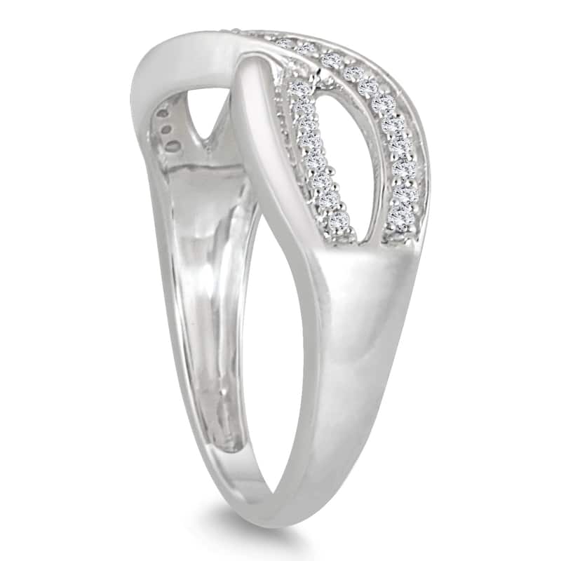 Marquee 10k White Gold 1/5ct TDW Diamond Infinity Ring