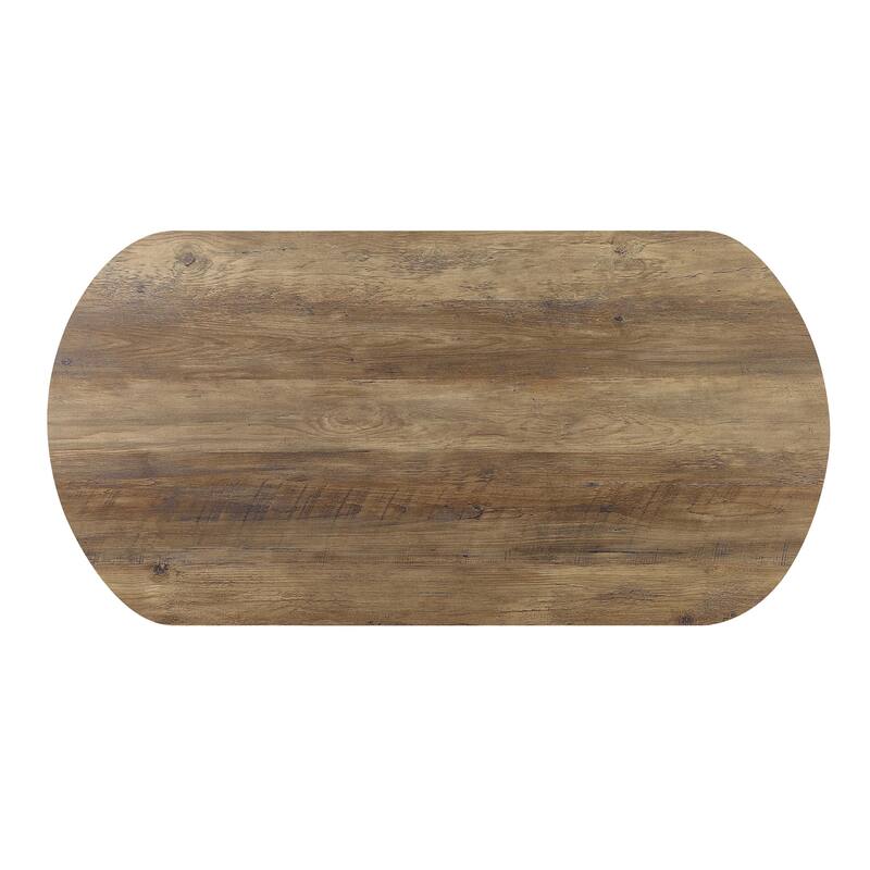 Vimm Industrial Oak 47-inch Steel Sofa Table by Furniture of America