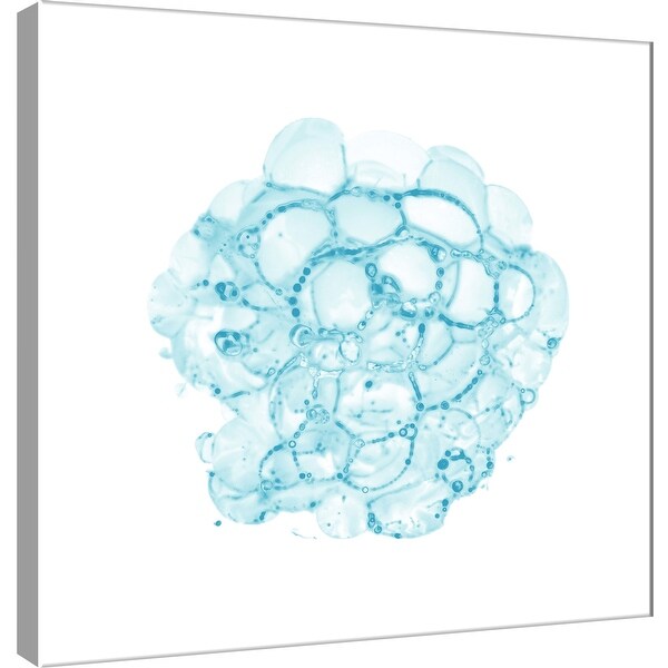 PTM Images 9-100509 PTM Canvas Collection 12" x 12" - "Cellular Clouds in Turquoise B" Giclee Abstract Art Print on Canvas