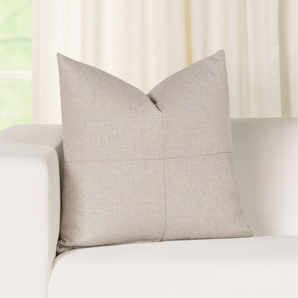 Redeem Stripe Eco-friendly 4-Patch Throw Pillow