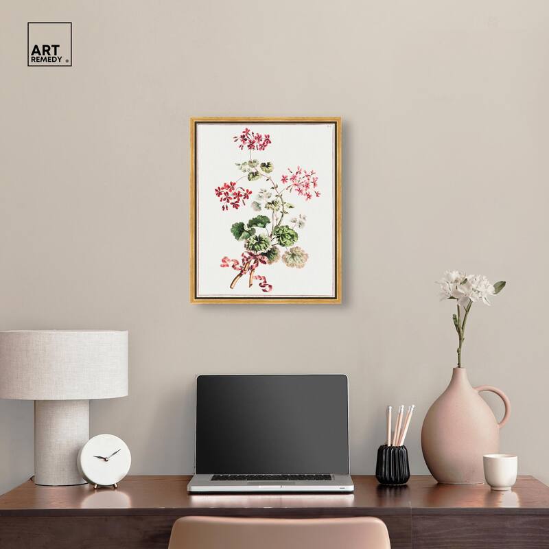 Carlet Variegated Geranium 1801 Canvas by Art Remedy