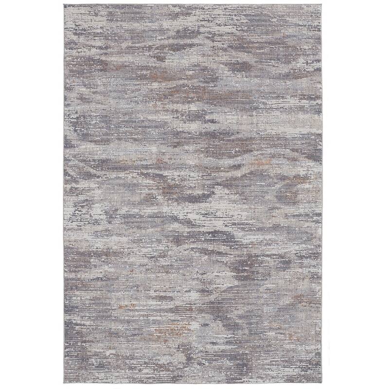 Wuju Power Loomed Distressed Abstract Modern Stain Resistant Area Rug By HomeRoots