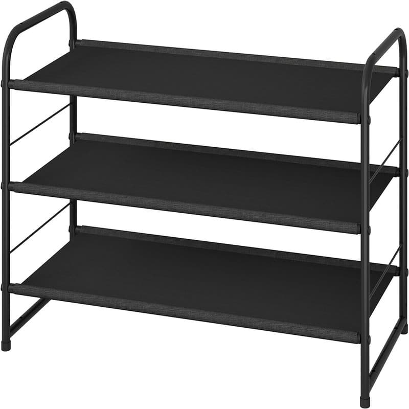3-Tier Stackable Shoe Rack - 11.5"D x 27"W x 19"H