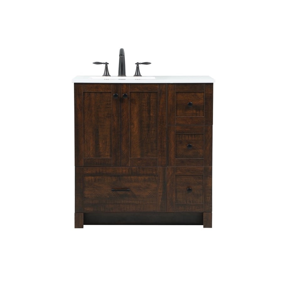 Elegant Lighting VF2832 Soma 32" Free Standing Single Basin Vanity Set
