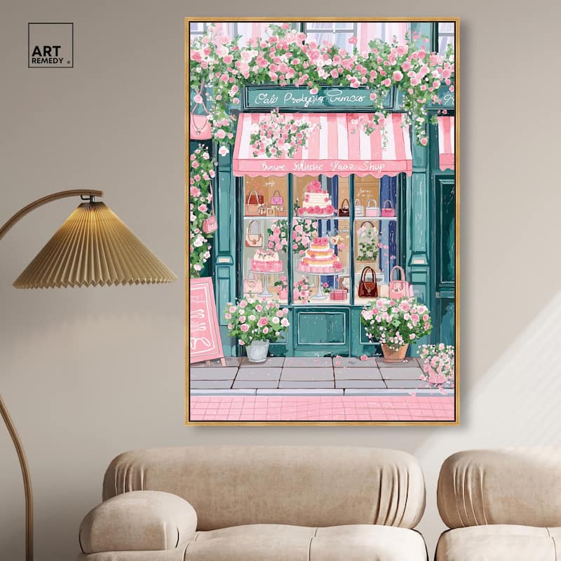 Whimsical Storefront Canvas by Art Remedy