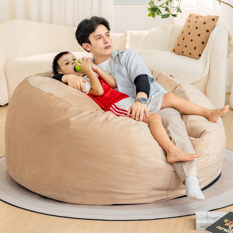 Giant 5' Memory Foam Furniture Bean Bag Chairs with Microfiber Cover