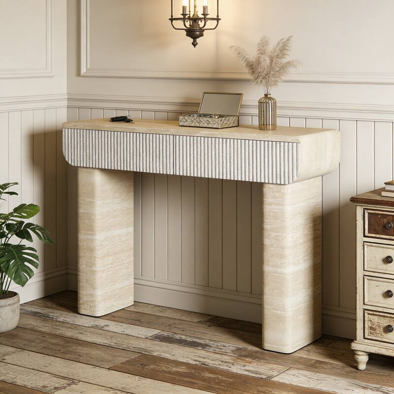 Entryway Table, Two Hidden Handle Drawers, Console Table,Easy Assembly, for Entrance & Dinning Room & Living Room & Hallway