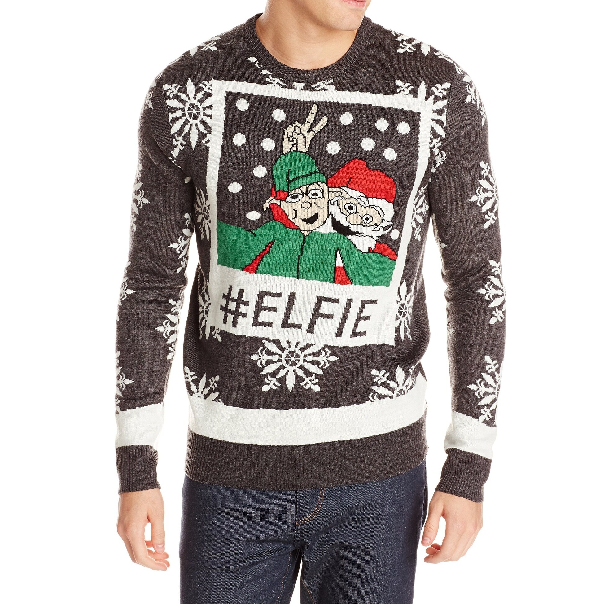 gray ugly christmas sweater
