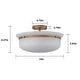 preview thumbnail 8 of 10, 15'' W 3-Light Frosted Opal Glass Semi Flush Mount