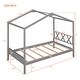 preview thumbnail 25 of 43, Wood House Bed With Storage Space Twin - Grey