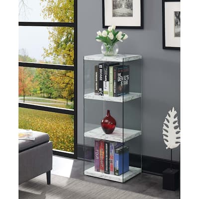 Convenience Concepts SoHo 4 Tier Glass Tower Bookcase