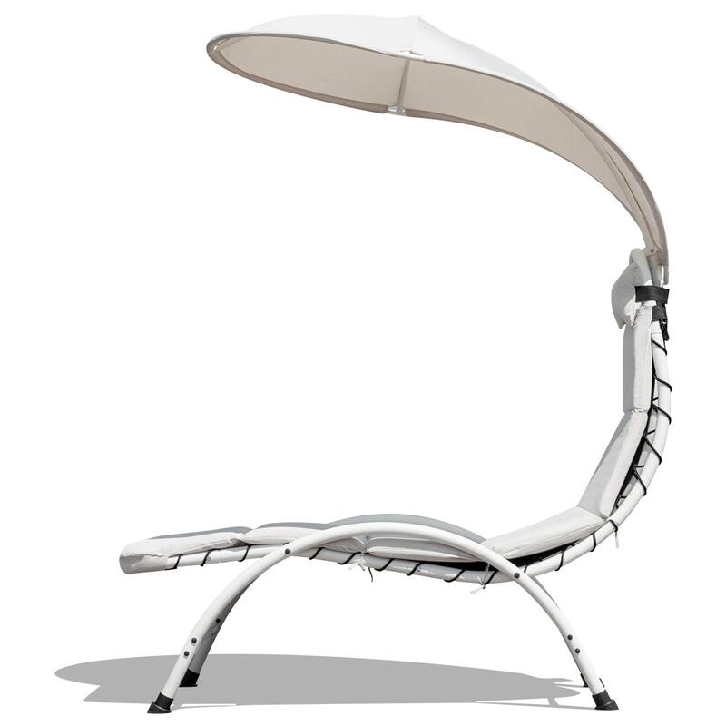Costway Chaise Lounge Chair with Canopy Hammock Chair with Canopy