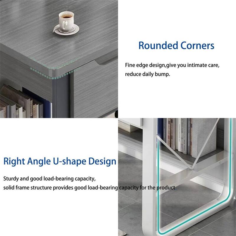 Modern Rectangle Premium Multi-Functional Computer Desk