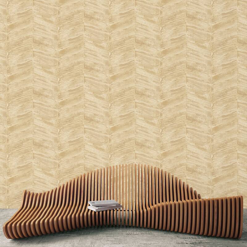 Galerie Wallcoverings Ambiance Abstract Chevron Design Vinyl on Non-woven Matte Wallpaper Roll