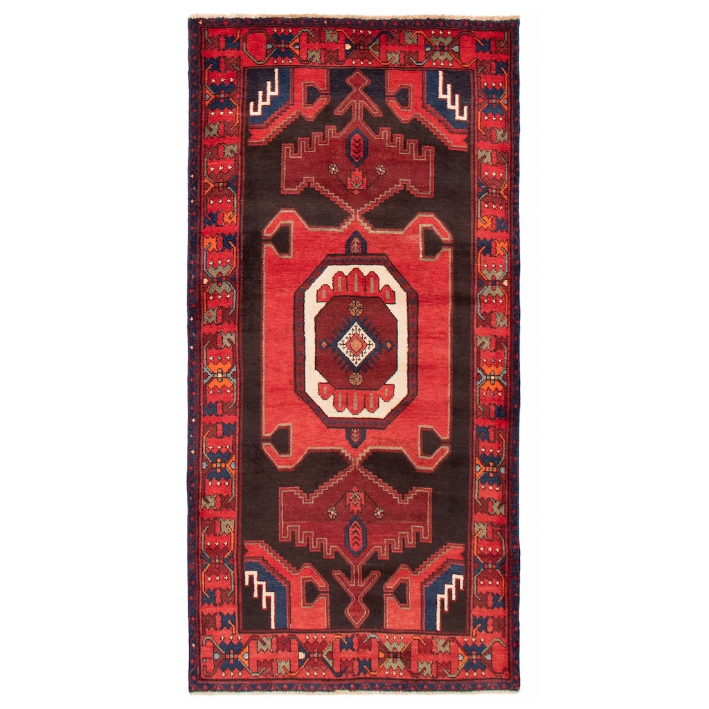 ECARPETGALLERY Hand-knotted Konya Anatolian Black, Red Wool Rug - 4'0 x 8'3